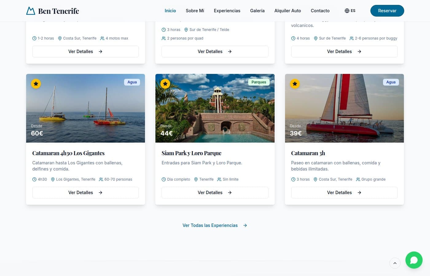 Ben Tenerife reviews and content sections